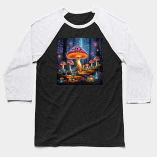 Mushroom Design Baseball T-Shirt